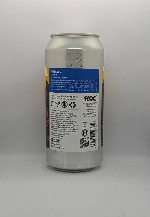 FLOC/Threads 3 : DDH IPA ( Collaboration with Beak ) / スレッズ  6.5% ABV