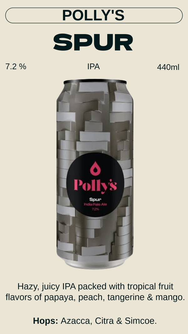 Polly's - SPUR スパー - IPA 7.2% BBF 2027-03-30