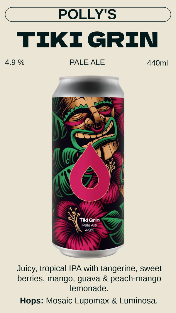 POLLY'S - TIKI GRINティキ・グリン - PALE ALE 4.9% BBF 2027-03-10