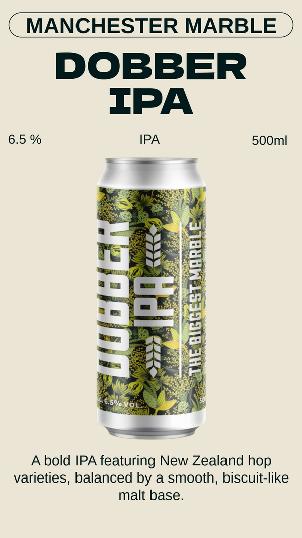 Manchester Marble - Dobber IPA ドーバー IPA –  IPA 6.5% ABV BBF 2027-06-05