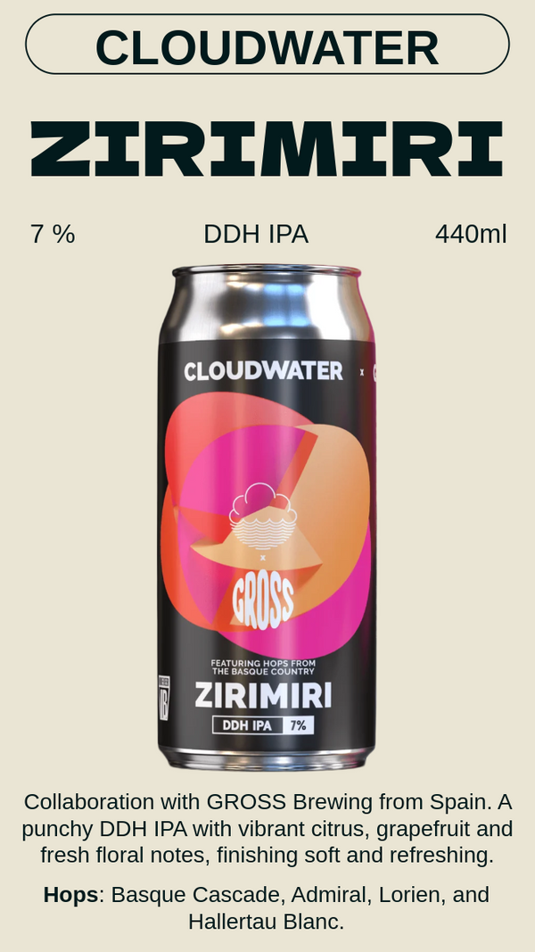 Cloudwater - Zirimiri ジリミリ - DDH IPA 7%