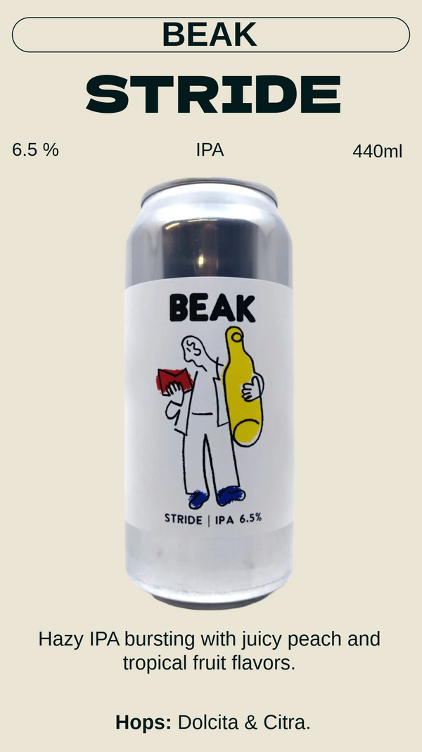 Beak/Stride ストライド IPA 6.5% ABV 440ml 賞味期限　2026/11/16