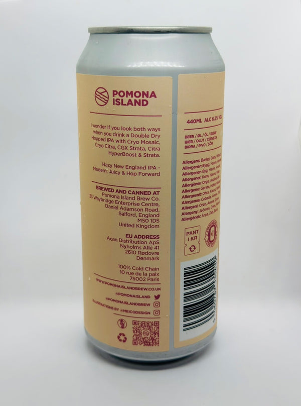Pomona Island/You Exist Beyond My Eyelids : DDH IPA  6.3% ABV 440ml